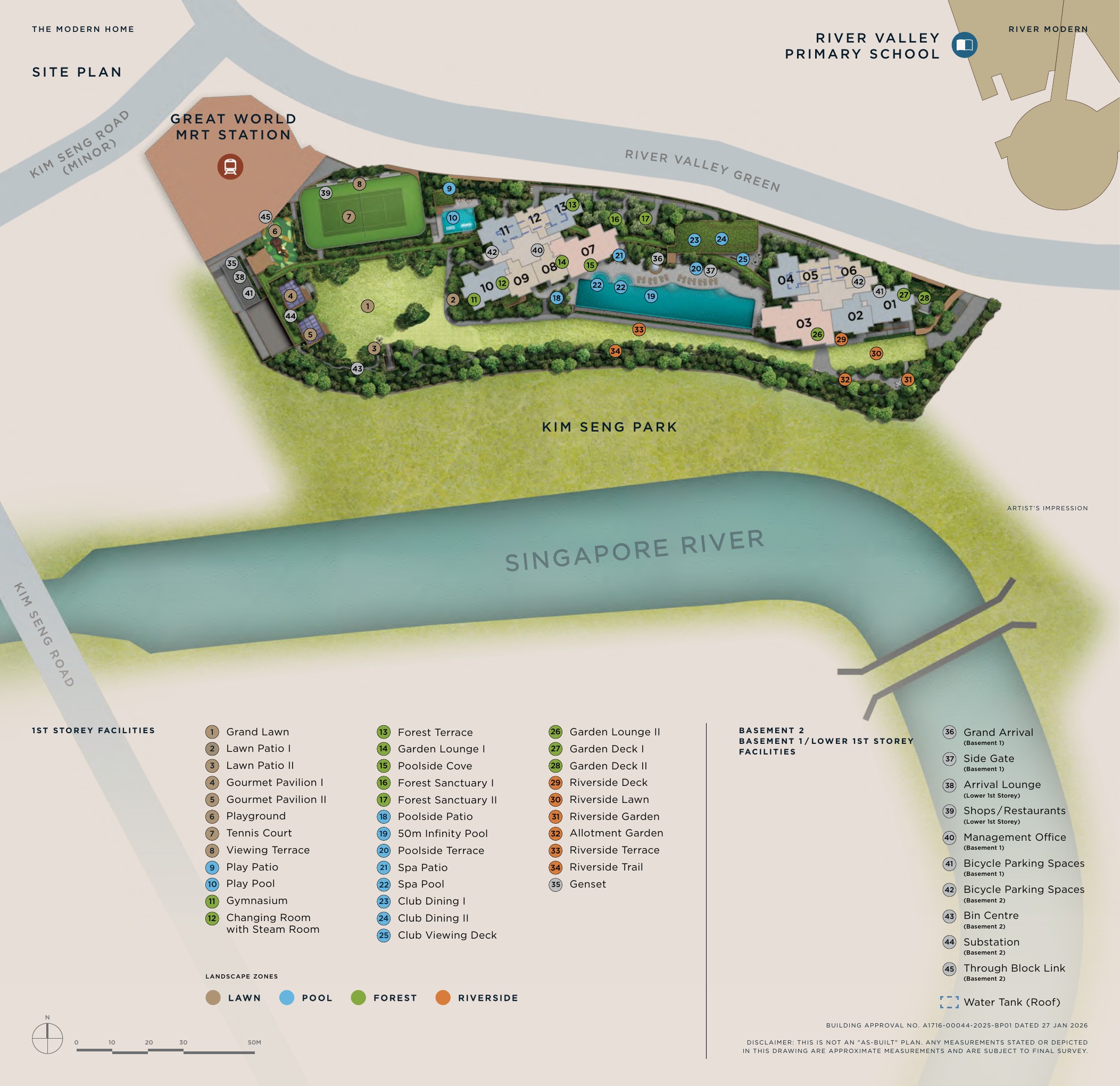 River Modern site plan